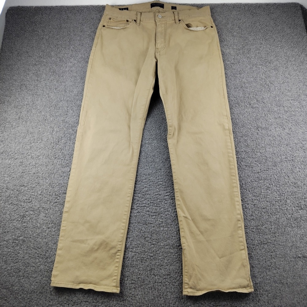 Lucky Brand 363 Vintage Straight Khaki Tan Pants Mens 33x32 Casual Chinos
